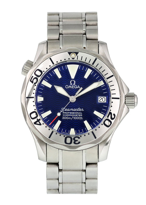 Omega Seamaster Diver 300M 36.25-2253.80.00 (Stainless Steel Bracelet, Wave-embossed Blue Index Dial, Rotating Stainless Steel Bezel)