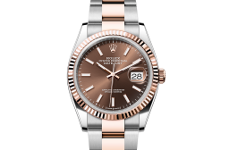 Rolex Datejust 36-126231 (Everose Rolesor Oyster Bracelet, Chocolate Index Dial, Fluted Bezel)