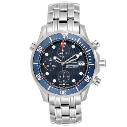 Omega Seamaster Diver 300M 41.5-2599.80.00 (Stainless Steel Bracelet, Wave-embossed Blue Dot Index Dial, Rotating Blue Ceramic Bezel) (Omega 2599.80.00)