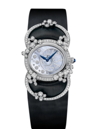 Audemars Piguet Millenary 28-77227BC.ZZ.A007SU.01 (Black Technological-silk Strap, White MOP Off-centred Arabic Dial, Brilliant-cut Diamond-set Bezel) (77227BC.ZZ.A007SU.01)