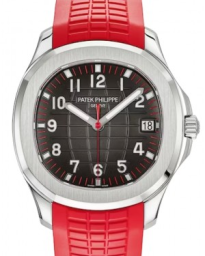 Patek Philippe Aquanaut 40-5167A-012 (Tropical Red Rubber Strap, Black-embossed Arabic Dial, Stainless Steel Smooth Bezel) (5167A-012)