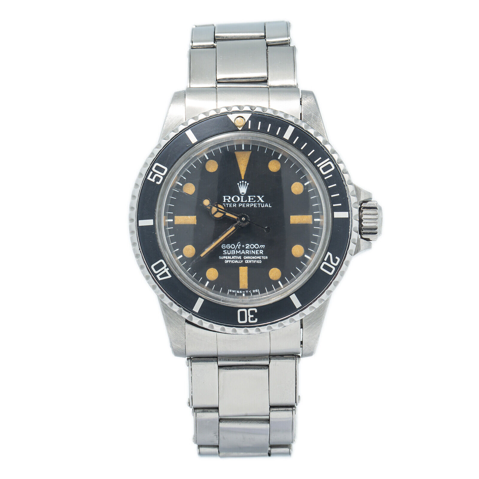 Rolex Submariner 40-5513 (Oystersteel Oyster Bracelet, Black Diver Dial, Yellow Hands/Hour Markers, Black Aluminum Bezel)