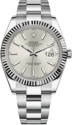 Rolex Datejust 41-126334 (Oystersteel Oyster Bracelet, Silver Index Dial, Fluted Bezel) (m126334-0003)