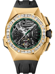 Audemars Piguet Royal Oak Concept 44-26593BA.ZZ.D002CA.01 (Black Rubber Strap, Black Openworked Dial, Baguette-cut Diamond-set Bezel) (26593BA.ZZ.D002CA.01)