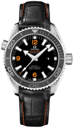 Omega Seamaster Planet Ocean 600M 37.5-232.33.38.20.01.002 (Black Alligator Leather Strap, Black Arabic/Index Dial, Rotating Grey Ceramic Bezel) (Omega 232.33.38.20.01.002)