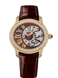 Audemars Piguet Millenary 39.5-77302BA.ZZ.D094CR.01 (Brown Alligator Leather Strap, Off-centred Diamond-paved Arabic Disc/Brown Roman Dial, Brilliant-cut Diamond-set Bezel) (77302BA.ZZ.D094CR.01)