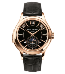 Patek Philippe Grand Complications 41-5207R-001 (Shiny-black  Alligator Leather Strap, Black Index Dial, Rose Gold Smooth Bezel) (5207R-001)