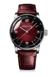 Audemars Piguet Code 11.59 41-15210BC.OO.A068CR.01 (Burgundy Alligator Leather Strap, Smoked Lacquered-burgundy Sunburst Arabic/Index Dial, White Gold Smooth Bezel) (15210BC.OO.A068CR.01)