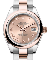 Rolex Lady-Datejust 28-279161 (Everose Rolesor Oyster Bracelet, Rosé Roman Dial, Domed Bezel) (m279161-0026)