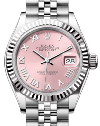 Rolex Lady-Datejust 28-279174 (Oystersteel Jubilee Bracelet, Pink Roman Dial, Fluted Bezel) (m279174-0017)