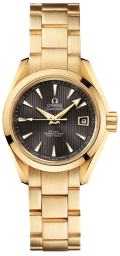 Omega Seamaster Aqua Terra 150M 30-231.50.30.20.06.002 (Yellow Gold Bracelet, Vertical-teak Grey Index Dial, Yellow Gold Bezel) (Omega 231.50.30.20.06.002)