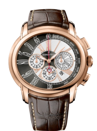 Audemars Piguet Millenary 47-26145OR.OO.D093CR.01 (Brown Alligator Leather Strap, Grey-lacquered Off-centred Silver-toned Roman Dial, Pink Gold Smooth Bezel) (26145OR.OO.D093CR.01)