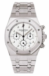 Audemars Piguet Royal Oak 39-25960BC.OO.1185BC.01 (White Gold Bracelet, Grande Tapisserie Silver-toned Dot Index Dial, White Gold Smooth Bezel) (25960BC.OO.1185BC.01)