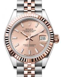 Rolex Lady-Datejust 28-279171 (Everose Rolesor Jubilee Bracelet, Rosé Index Dial, Fluted Bezel) (m279171-0023)