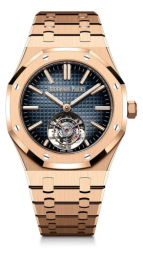 Audemars Piguet Royal Oak 41-26730OR.OO.1320OR.01 (Pink Gold Bracelet, Grande Tapisserie Smoked-blue Index Dial, Pink Gold Smooth Bezel) (26730OR.OO.1320OR.01)