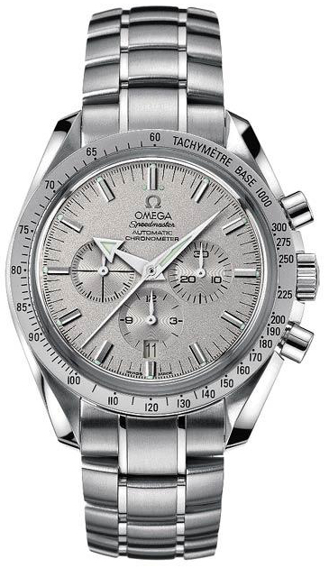 Omega Speedmaster Non-Moonwatch 42-3152.30.00 (White Gold Bracelet, Silver Index Dial, White Gold Tachymeter Bezel)