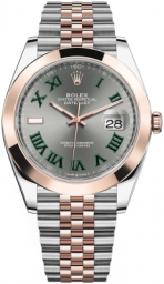 Rolex Datejust 41-126301 (Everose Rolesor Jubilee Bracelet, Slate Roman Dial, Smooth Bezel) (m126301-0016)