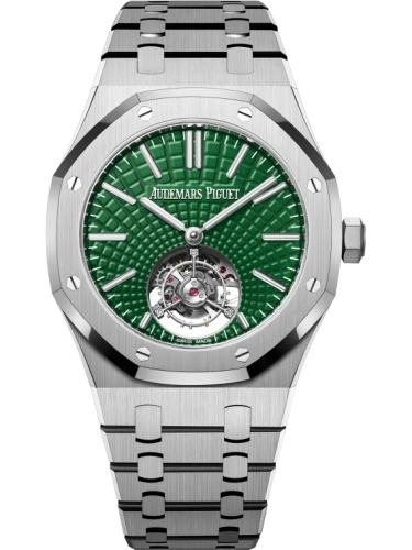 Audemars Piguet Royal Oak 41-26534TI.OO.1220TI.01 (Titanium Bracelet, Evolutive Tapisserie Green Index Dial, Titanium Smooth Bezel)