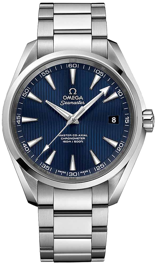 Omega Seamaster Aqua Terra 150M 41.5-231.10.42.21.03.003 (Stainless Steel Bracelet, Vertical-teak Blue Index Dial, Stainless Steel Bezel)