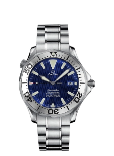 Omega Seamaster Diver 300M 41-2257.80.00 (Stainless Steel Bracelet, Wave-embossed Blue Index Dial, Rotating Stainless Steel Bezel)