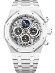 Audemars Piguet Royal Oak 44-26605CB.OO.1248CB.01 (White Ceramic Bracelet, Transparent Sapphire Index Dial, White Ceramic Smooth Bezel) (26605CB.OO.1248CB.01)