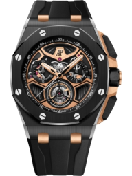 Audemars Piguet Royal Oak Offshore 43-26622CE.OO.D002CA.02 (Pink Gold & Black Rubber Strap, Black Counters & Inner Bezel Pink Gold Dial, Black Ceramic Smooth Bezel) (26622CE.OO.D002CA.02)