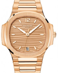 Patek Philippe Nautilus 35.2-7118/1R-010 (Rose Gold Bracelet, Golden-brown Opaline Wave-motif Arabic/Index Dial, Rose Gold Smooth Bezel) (7118/1R-010)