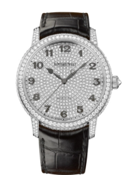 Audemars Piguet Jules Audemars 43-15159BC.ZZ.D002CR.01 (Black Alligator Leather Strap, Diamond-paved Arabic Dial, Brilliant-cut Diamond-set Bezel) (15159BC.ZZ.D002CR.01)