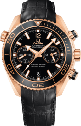 Omega Seamaster Planet Ocean 600M 45.5-232.63.46.51.01.001 (Black Alligator Leather Strap, Black Arabic/Index Dial, Rotating Black Ceramic Bezel) (Omega 232.63.46.51.01.001)