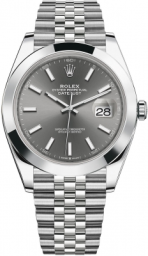 Rolex Datejust 41-126300 (Oystersteel Jubilee Bracelet, Slate Index Dial, Smooth Bezel) (m126300-0008)