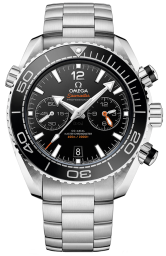 Omega Seamaster Planet Ocean 600M 45.5-215.30.46.51.01.001 (Stainless Steel Bracelet, Black Arabic/Index Dial, Rotating Black Ceramic Bezel) (Omega 215.30.46.51.01.001)