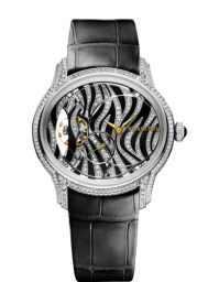 Audemars Piguet Millenary 39.5-77249BC.ZZ.A102CR.01 (Black Alligator Leather Strap, Onyx-black Zebra Diamond-paved Dial, White Gold Diamond-set Bezel) (77249BC.ZZ.A102CR.01)