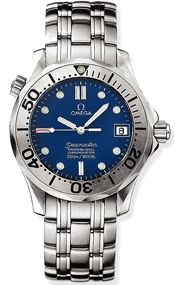 Omega Seamaster Diver 300M 41-2251.80.00 (Stainless Steel Bracelet, Wave-embossed Blue Dot Index Dial, Rotating Stainless Steel Bezel)