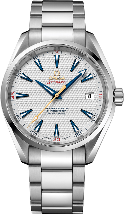 Omega Seamaster Aqua Terra 150M 41.5-231.10.42.21.02.005 (Stainless Steel Bracelet, Golf Ball-patterned Silver-toned Index Dial, Stainless Steel Bezel)