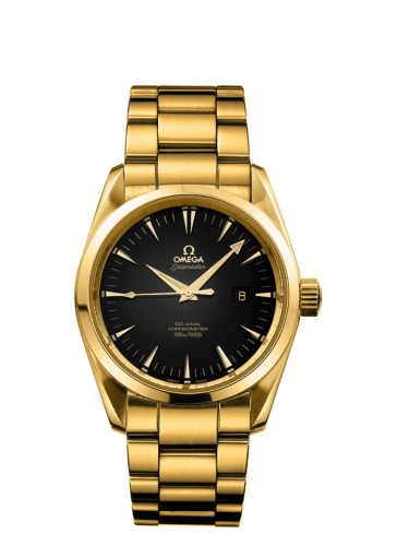 Omega Seamaster Aqua Terra 150M 36.2-2104.50.00 (Yellow Gold Bracelet, Black Index Dial, Yellow Gold Bezel)