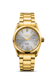 Omega Seamaster Aqua Terra 150M 36.2-2104.30.00 (Yellow Gold Bracelet, Silver Index Dial, Yellow Gold Bezel) (Omega 2104.30.00)