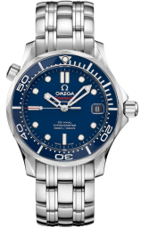 Omega Seamaster Diver 300M 36.25-212.30.36.20.03.001 (Stainless Steel Bracelet, Blue Dot Index Dial, Rotating Blue Ceramic Bezel) (Omega 212.30.36.20.03.001)