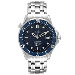 Omega Seamaster Diver 300M 41-2537.80.00 (Stainless Steel Bracelet, 007 Blue Dot Index Dial, Rotating Blue Ceramic Bezel) (Omega 2537.80.00)