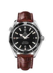 Omega Seamaster Planet Ocean 600M 42-2901.50.47 (Brown Alligator Leather Strap, Black Arabic/Index Dial, Rotating Black Ceramic Bezel) (Omega 2901.50.47)