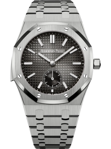 Audemars Piguet Royal Oak 42-26591TI.OO.1252TI.03 (Titanium Bracelet, Grande Tapisserie Smoked-grey Index Dial, Titanium Smooth Bezel)