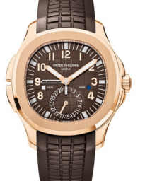 Patek Philippe Aquanaut 40.8-5164R-001 (Tropical Dark-brown Polymer Strap, Brown-embossed Arabic Dial, Rose Gold Smooth Bezel) (5164R-001)