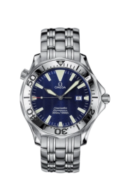 Omega Seamaster Diver 300M 41-2065.80.00 (Stainless Steel Bracelet, Wave-embossed Blue Index Dial, Rotating Stainless Steel Bezel) (Omega 2065.80.00)