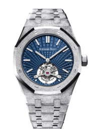 Audemars Piguet Royal Oak 41-26520BC.GG.1224BC.01 (Hammered White Gold Bracelet, Evolutive Tapisserie Blue Index Dial, Frosted White Gold Bezel) (26520BC.GG.1224BC.01)