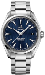 Omega Seamaster Aqua Terra 150M 41.5-231.10.42.21.03.003 (Stainless Steel Bracelet, Vertical-teak Blue Index Dial, Stainless Steel Bezel) (Omega 231.10.42.21.03.003)