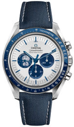 Omega Speedmaster Moonwatch 42-310.32.42.50.02.001 (Blue Nylon Strap, White Index Dial, Blue Tachymeter Bezel) (Omega 310.32.42.50.02.001)