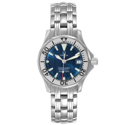 Omega Seamaster Diver 300M 28-2584.80.00 (Stainless Steel Bracelet, Wave-embossed Blue Index Dial, Rotating Stainless Steel Bezel) (Omega 2584.80.00)