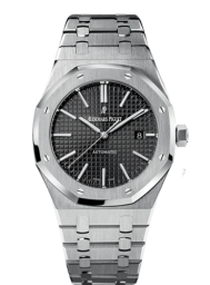 Audemars Piguet Royal Oak 41-15400ST.OO.1220ST.01 (Stainless Steel Bracelet, Grande Tapisserie Black Index Dial, Stainless Steel Smooth Bezel) (15400ST.OO.1220ST.01)