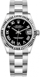 Rolex Datejust 31-278274 (Oystersteel Oyster Bracelet, Bright-black Roman Dial, Fluted Bezel) (m278274-0001)