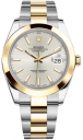 Rolex Datejust 41-126303 (Yellow Rolesor Oyster Bracelet, Silver Index Dial, Smooth Bezel)