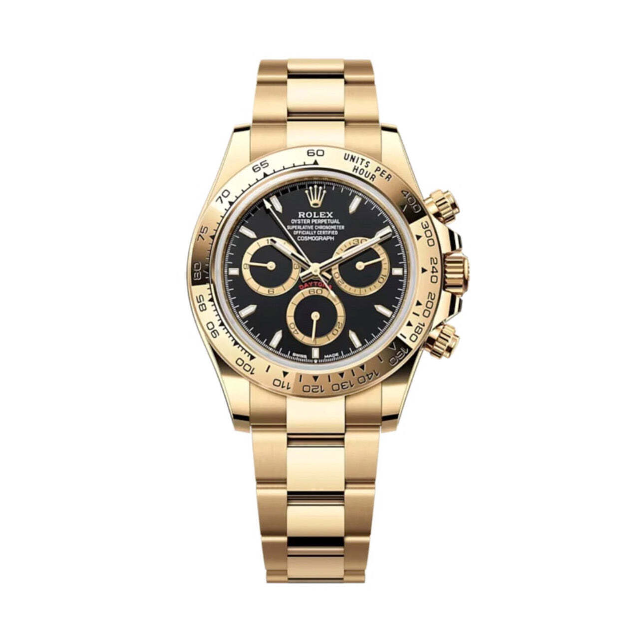 Rolex Daytona 126508 (Yellow Gold Oyster Bracelet, Black Dial, Black Subdials)